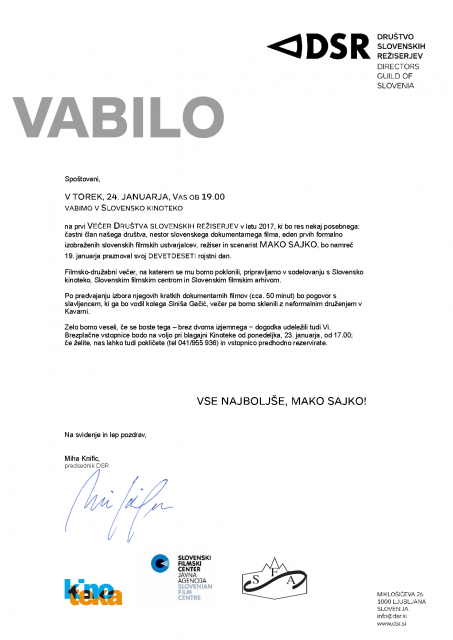 VABILO: Vse najboljse Mako Sajko
